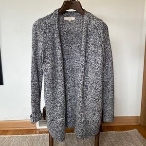 Loft marled gray long sweater